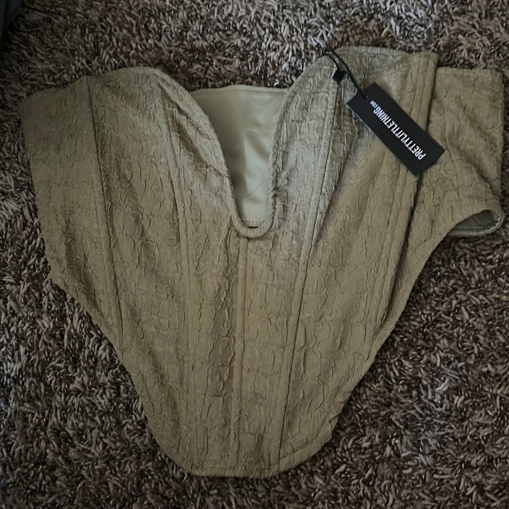 Olive green corset